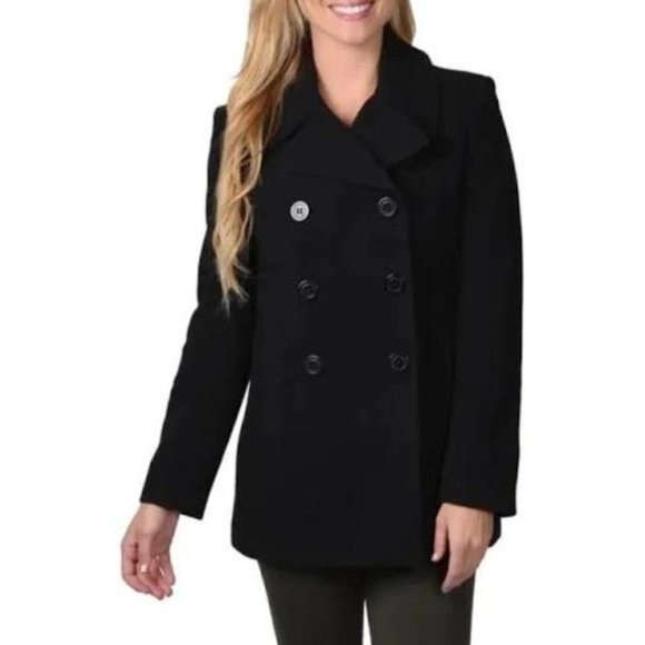 Calvin Klein Jackets & Blazers - Calvin Klein Double Breasted Wool Cashmere Pea Coat US 6